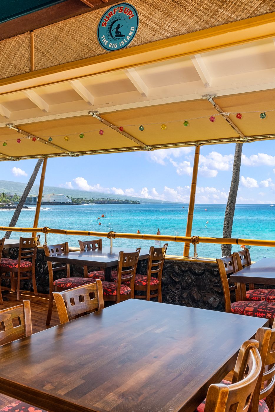 Tables overlooking the bay
